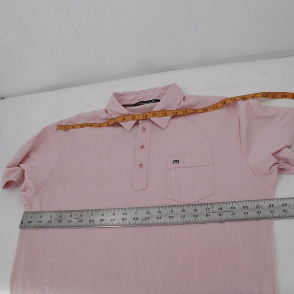 Travis Mathew Polo Shirt Mens XL Short Sleeve Pima Cotton Blend golf casual pink - Picture 12 of 14